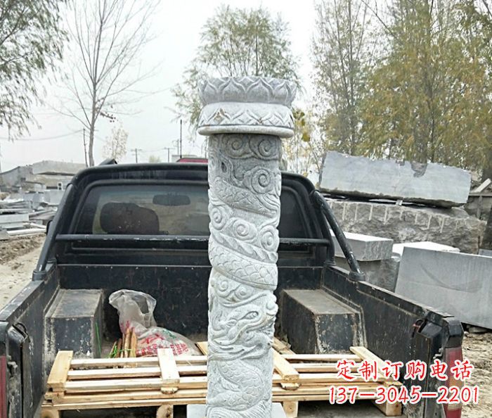 金华大理石龙柱雕塑