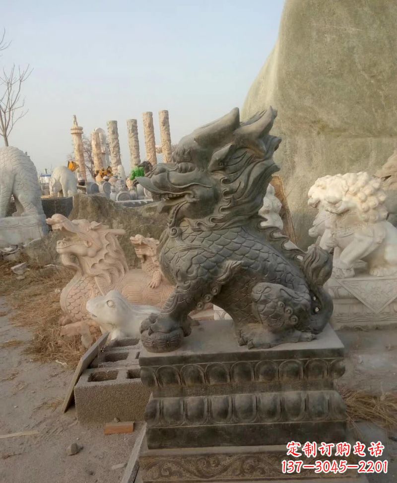 金华大理石麒麟雕塑1