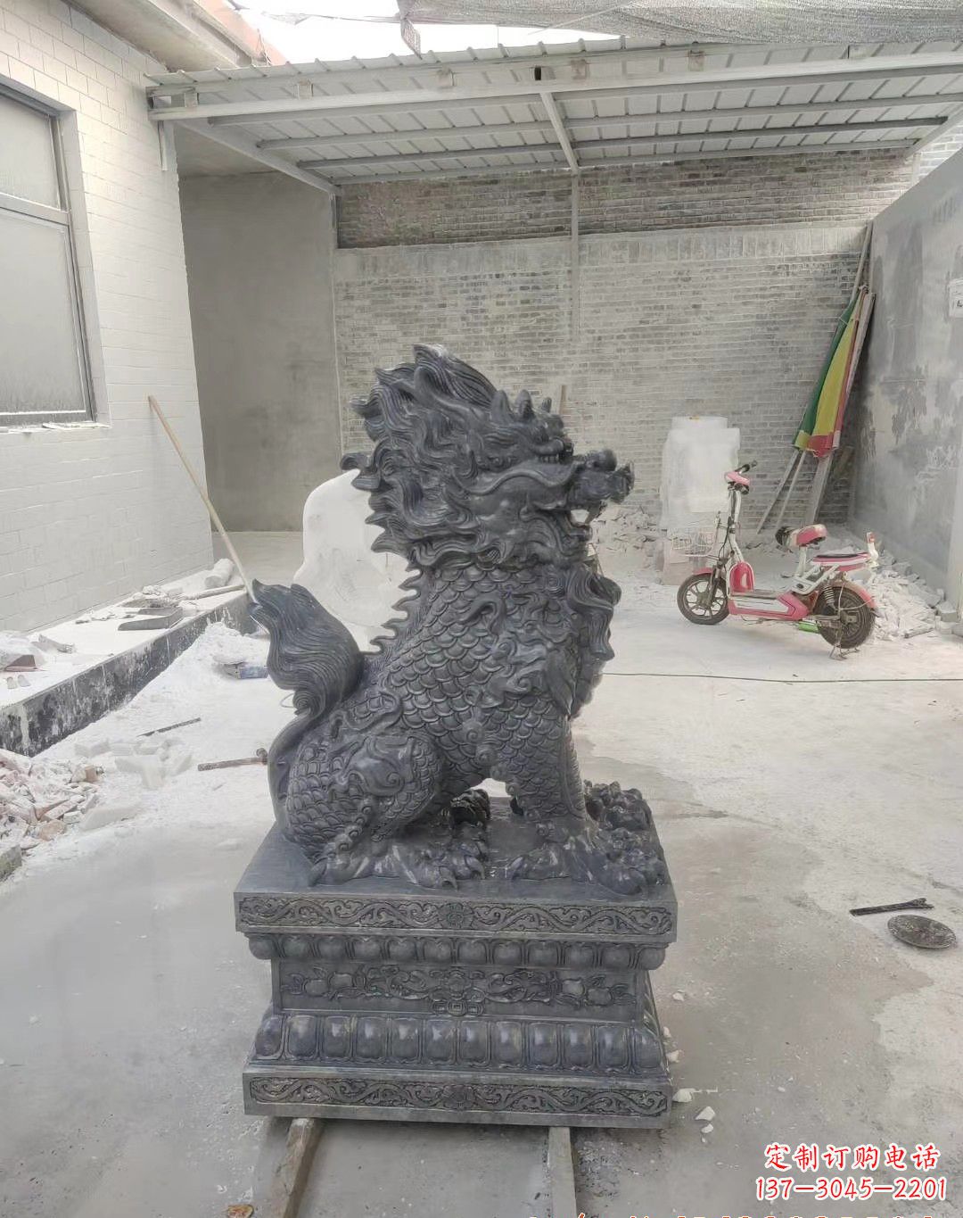 金华传世工艺大理石麒麟雕塑