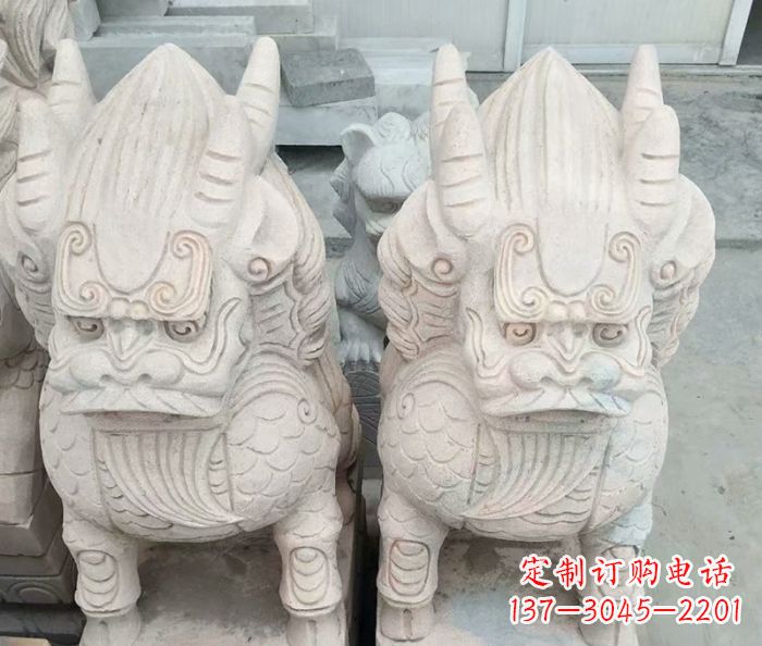 金华品质卓越的大理石麒麟古兽雕塑