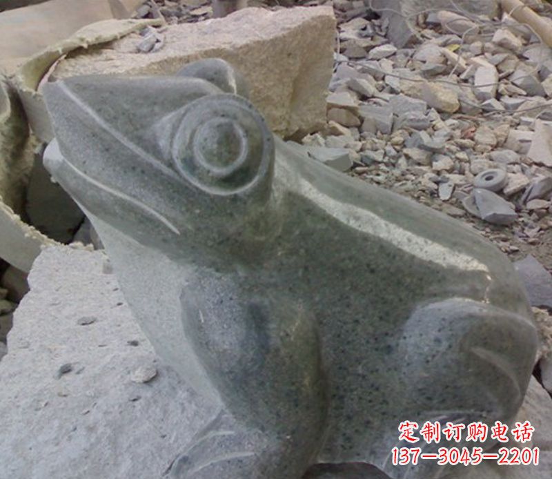 金华大理石青蛙石雕-质感细腻引人注目