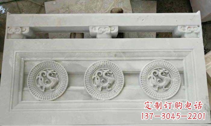 金华精美青龙石浮雕栏板雕塑