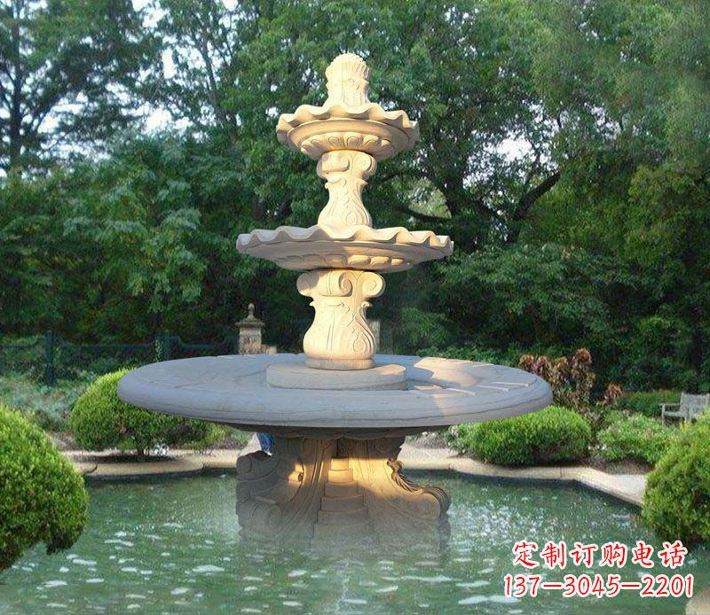 金华大理石三层喷泉雕塑