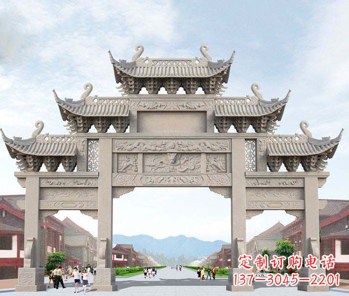 金华大理石牌坊石雕艺术品