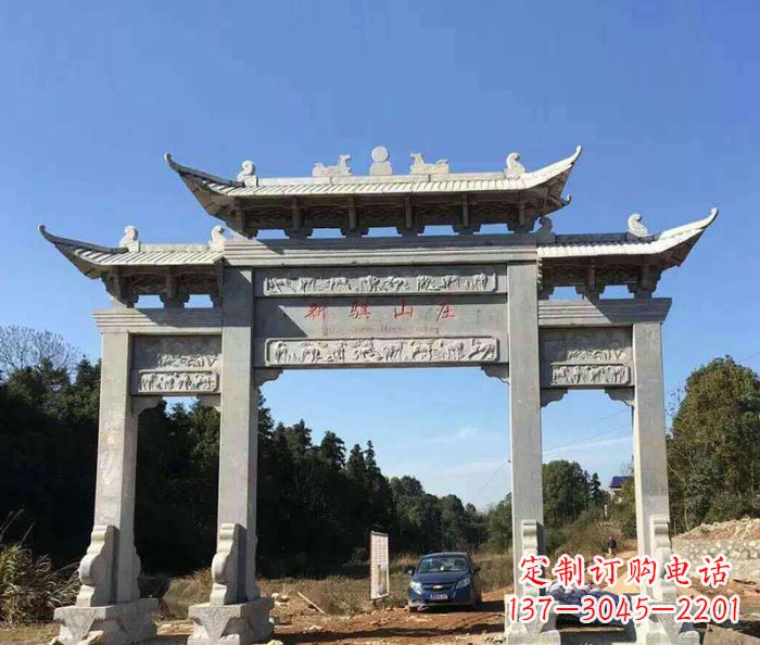 金华精美石雕牌坊雕塑