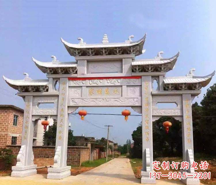 金华大理石牌坊石雕