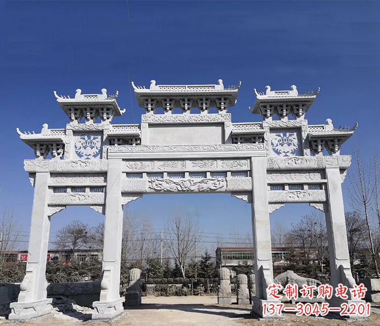 金华特色大理石牌坊石雕