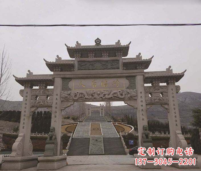 金华大理石牌坊石雕,精美别致,艺术魅力无限
