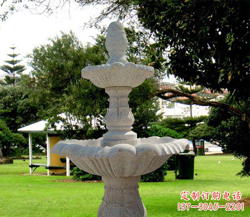 金华大理石双层喷泉雕塑,精美绝伦