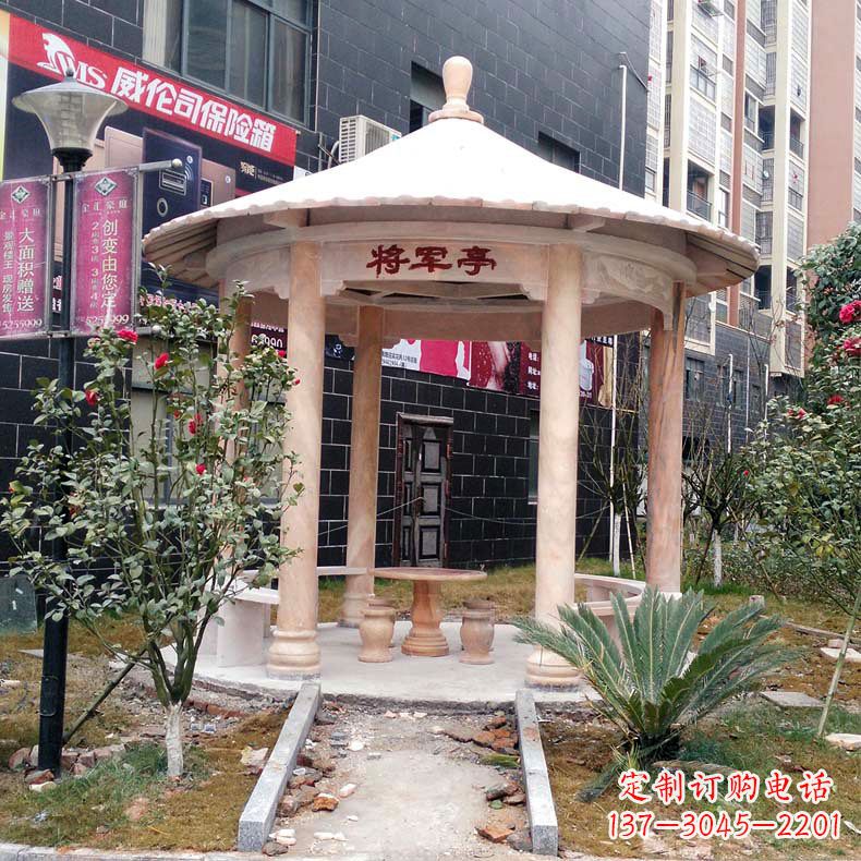 金华精美大理石凉亭雕塑
