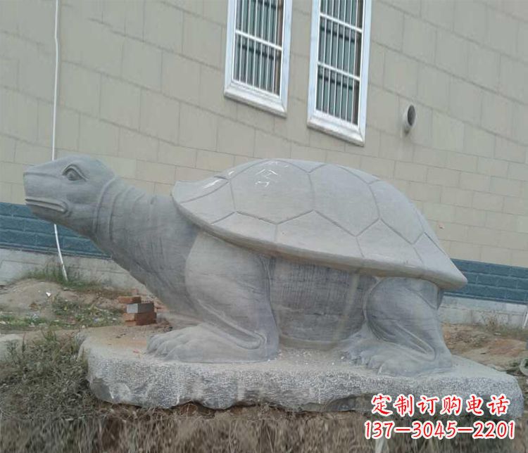 金华大理石乌龟石雕精美的古典风格装饰