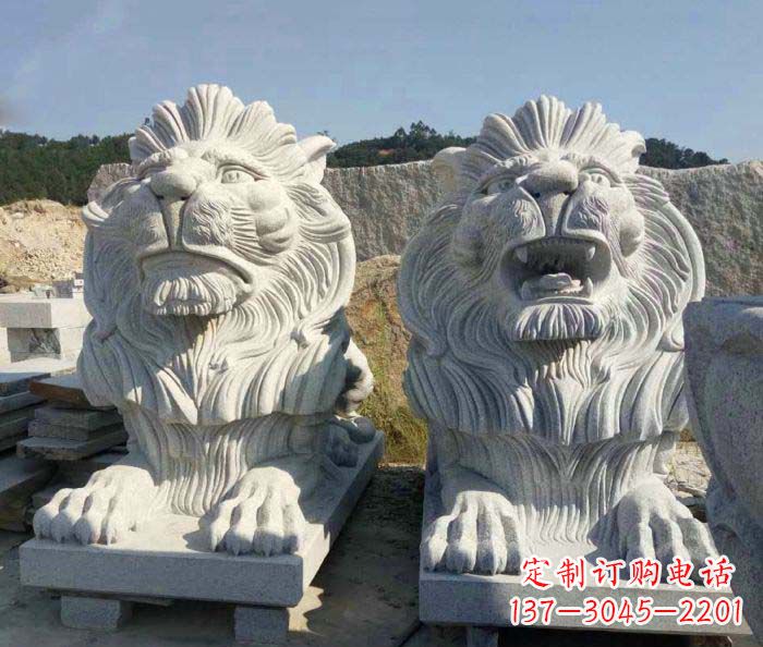 金华大理石西洋欧式石狮子雕塑