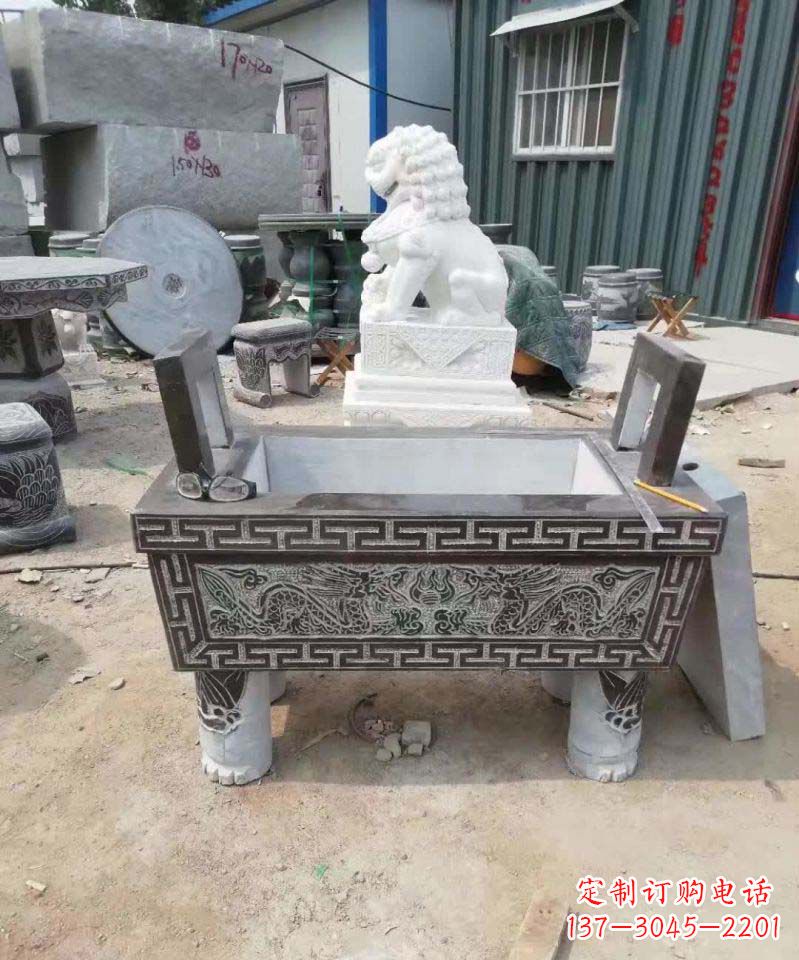 金华精美大理石香炉雕塑