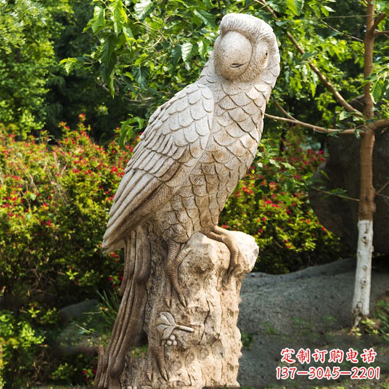 金华大理石鹦鹉雕塑,完美点缀生活空间