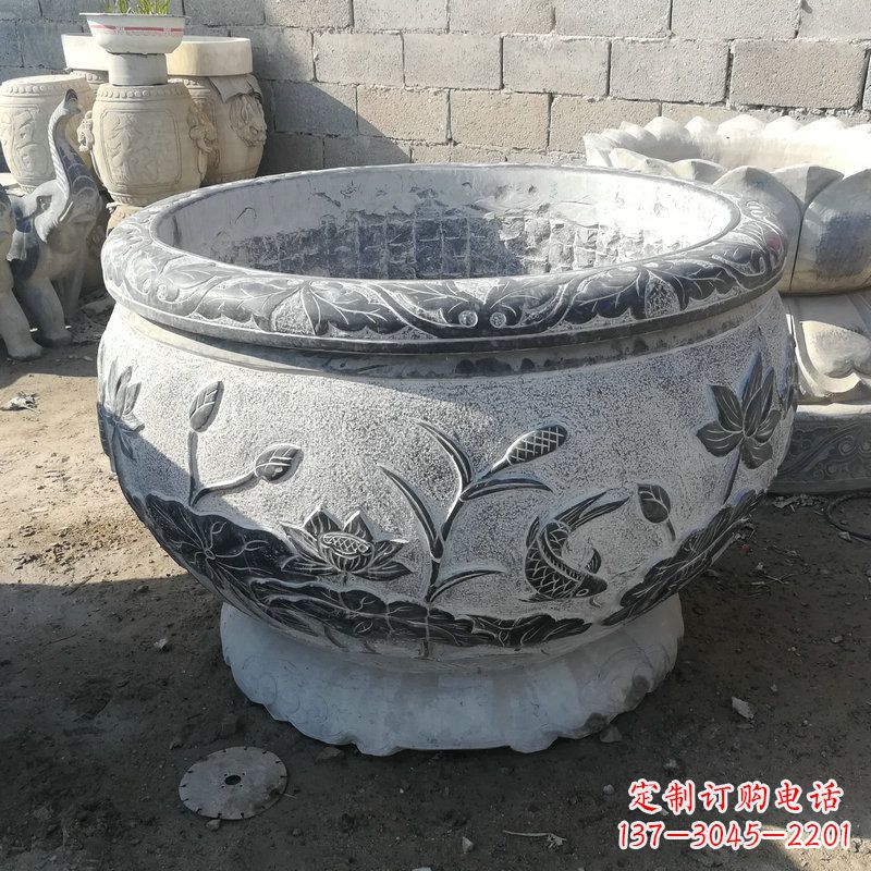 金华大理石水缸雕塑