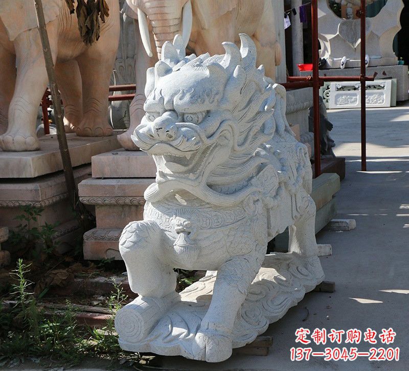 金华大理石镇宅——麒麟雕塑