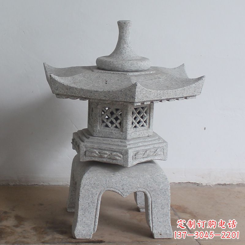 金华传统中式雕塑大理石石灯