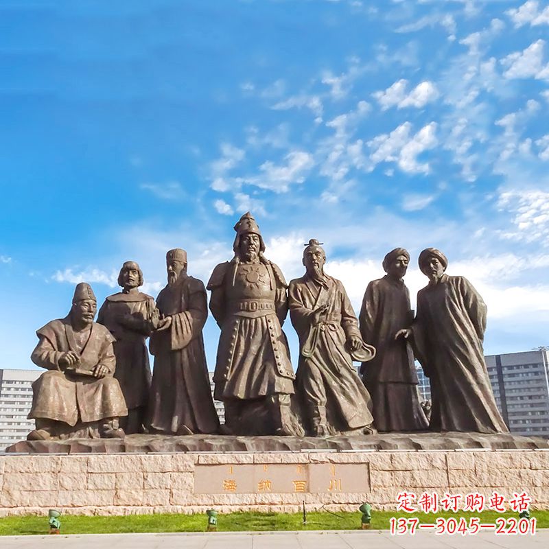 金华大蒙古国建立者成吉思汗情景景观雕塑景区园林历史名人雕像