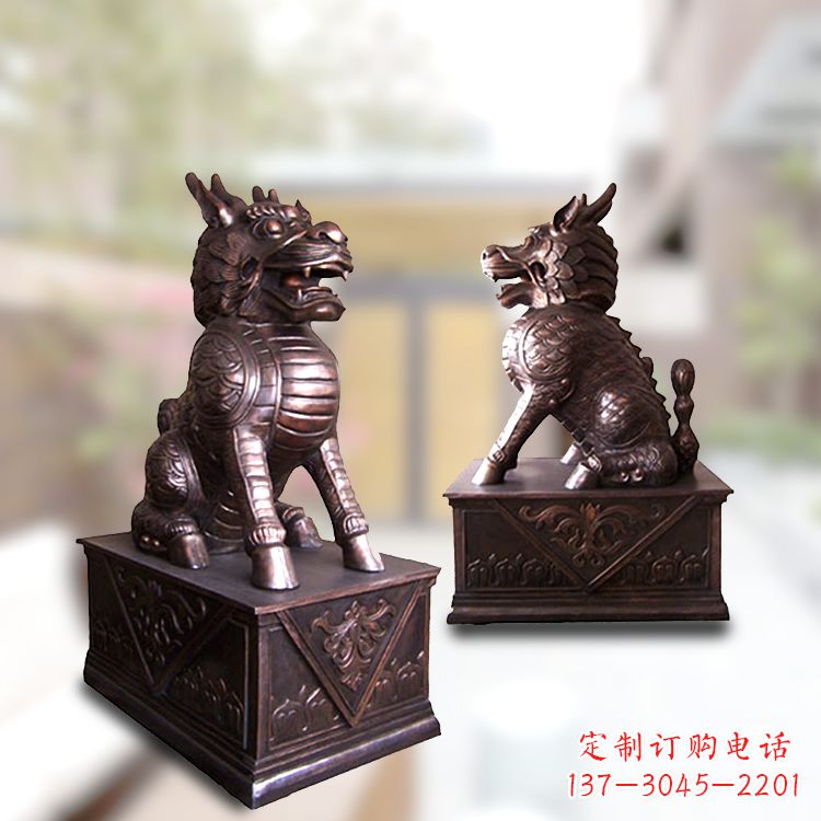 金华大门神兽麒麟铜雕