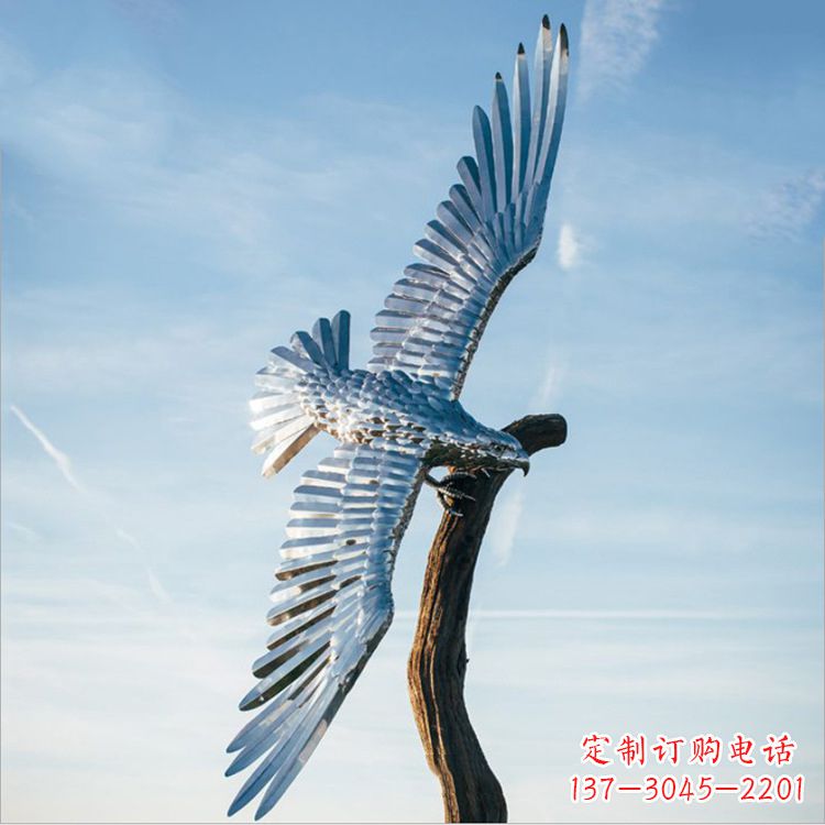 金华大鹏展翅老鹰不锈钢雕塑