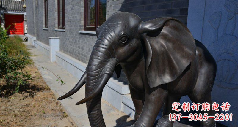 金华优雅大象铜雕