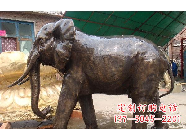 金华大象公园动物铜雕