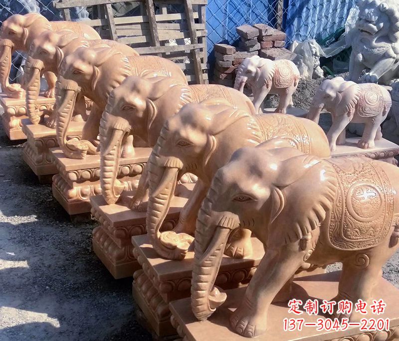 金华大象喷水石雕