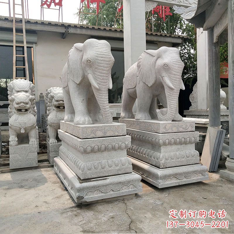 金华大象石材喷水雕塑