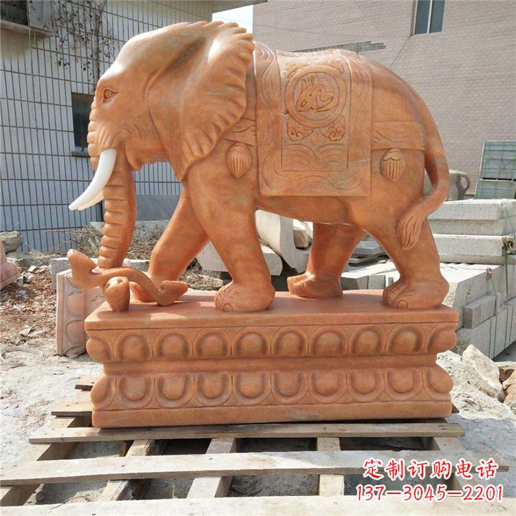 金华大象石雕画