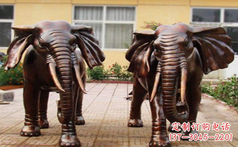 金华大象铜雕广场动物雕塑 (2)