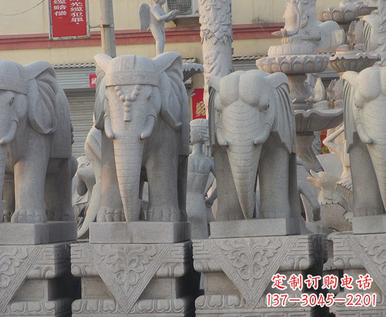 金华大象石柱雕塑