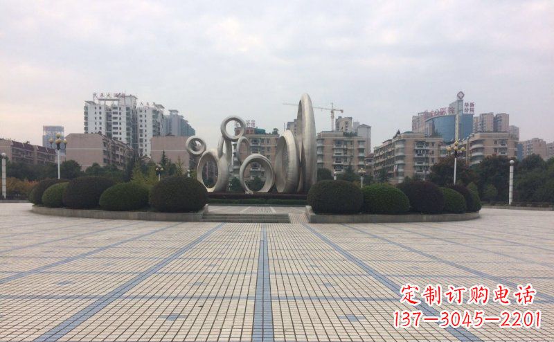 金华中领雕塑不锈钢圆环雕塑