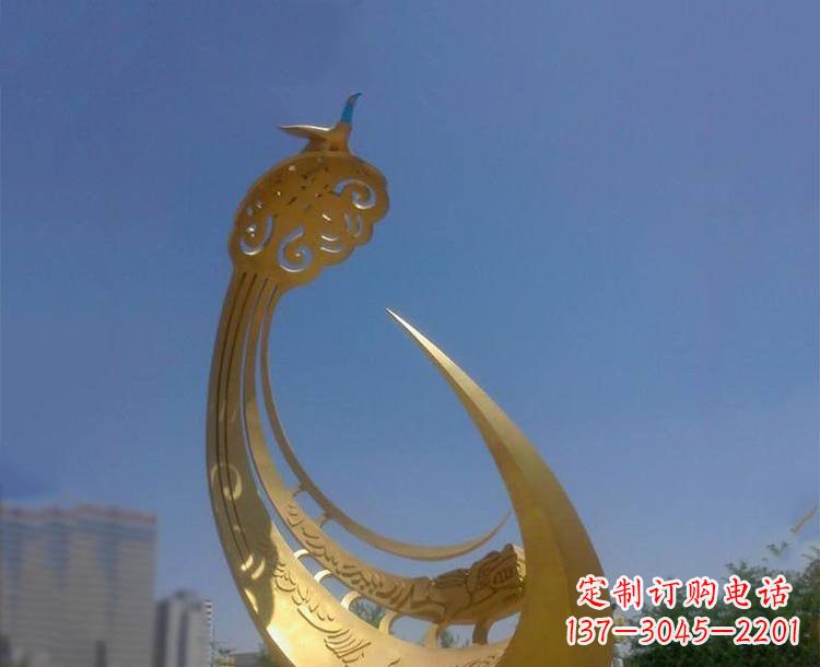 金华不锈钢创意凤凰雕塑