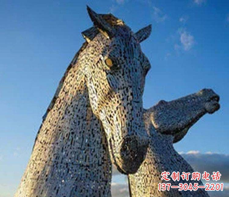 金华大型不锈钢抽象马雕塑