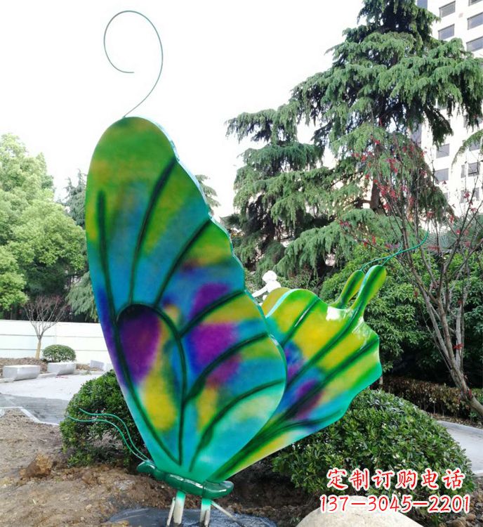 金华不锈钢蝴蝶雕塑,装点城市广场