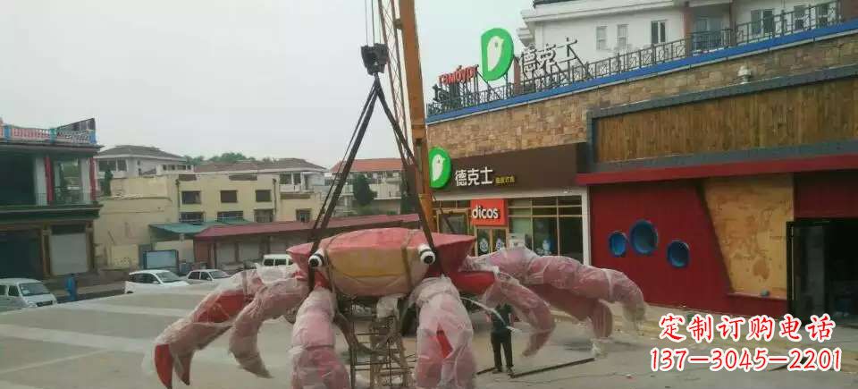 金华11英寸不锈钢螃蟹雕塑
