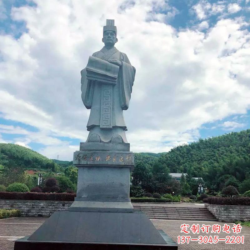 金华大型蔡伦石雕像-景区广场历史文化名人雕塑