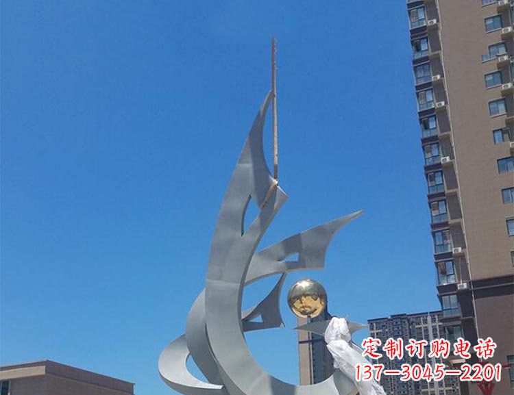 金华精美特大不锈钢凤凰雕塑
