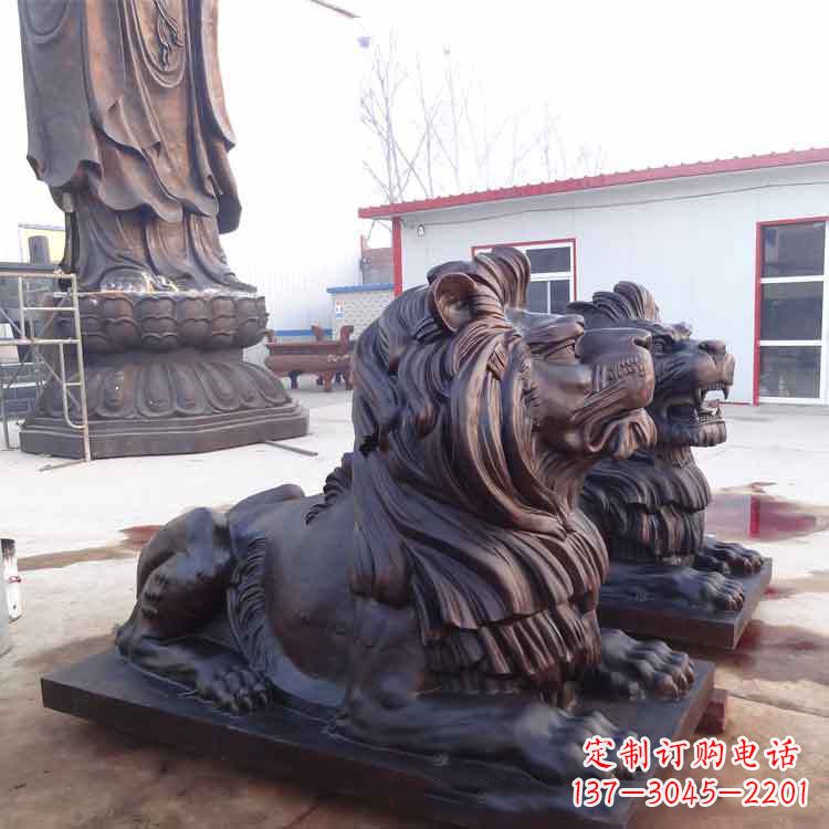 金华大型纯铜汇丰狮子