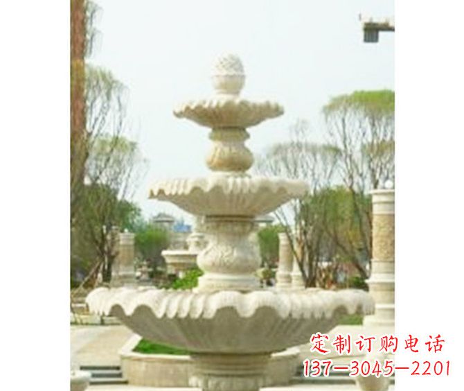 金华圆润线条的精美喷泉石雕