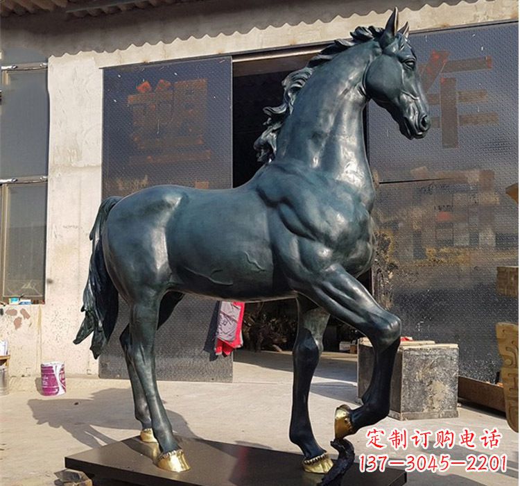 金华独特优雅的大型铸铜马雕塑