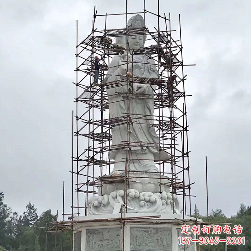 金华大型汉白玉观音菩萨石雕