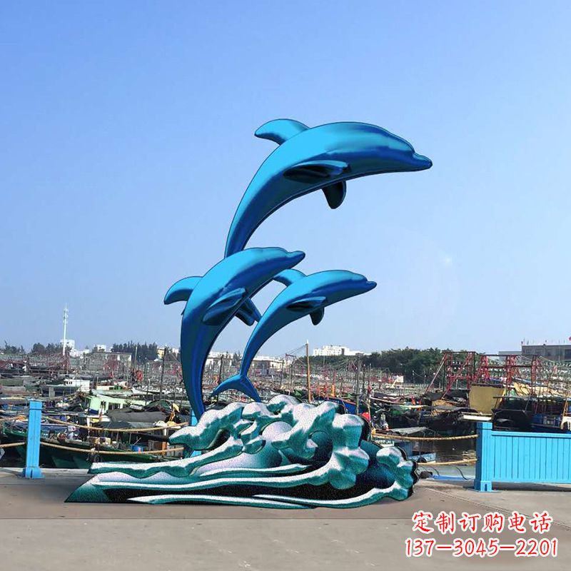 金华精美玻璃钢海豚雕塑