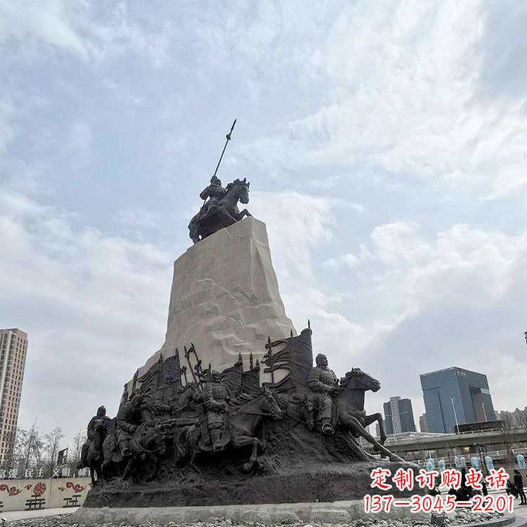 金华大型霍去病景观雕塑-中国历史名人西汉名将石雕像