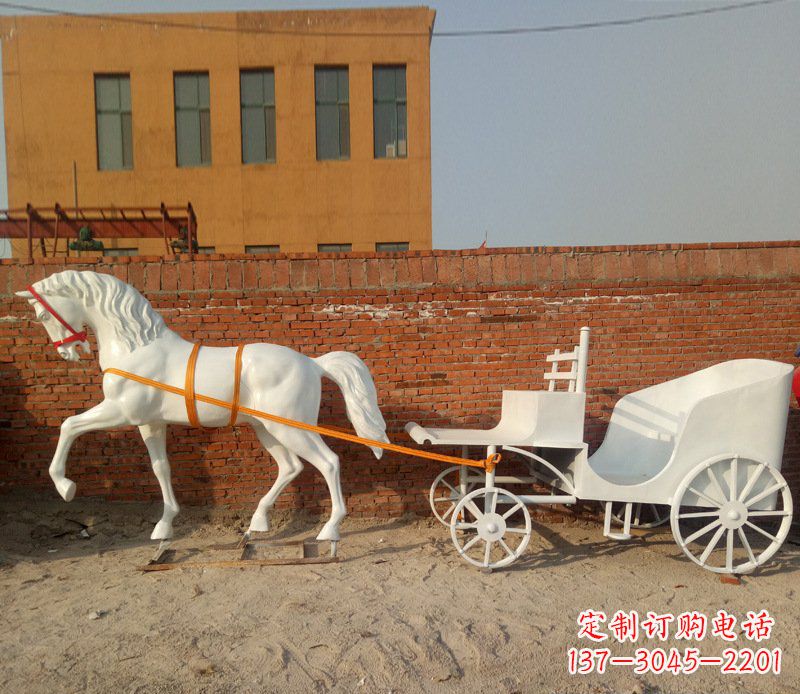金华大型欧式马车动物铜雕塑