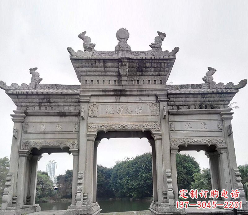 金华特色大型牌坊石雕
