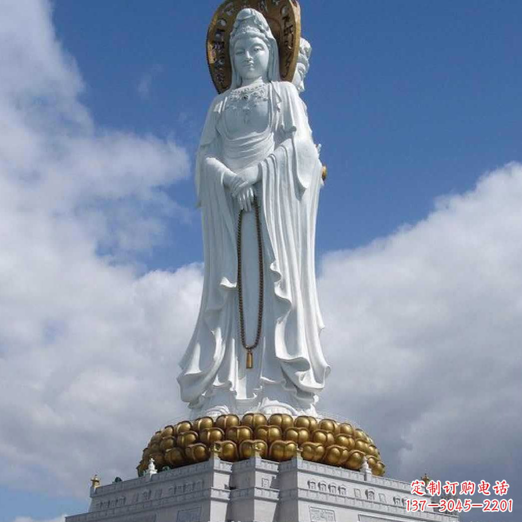 金华大型三面观音菩萨石雕