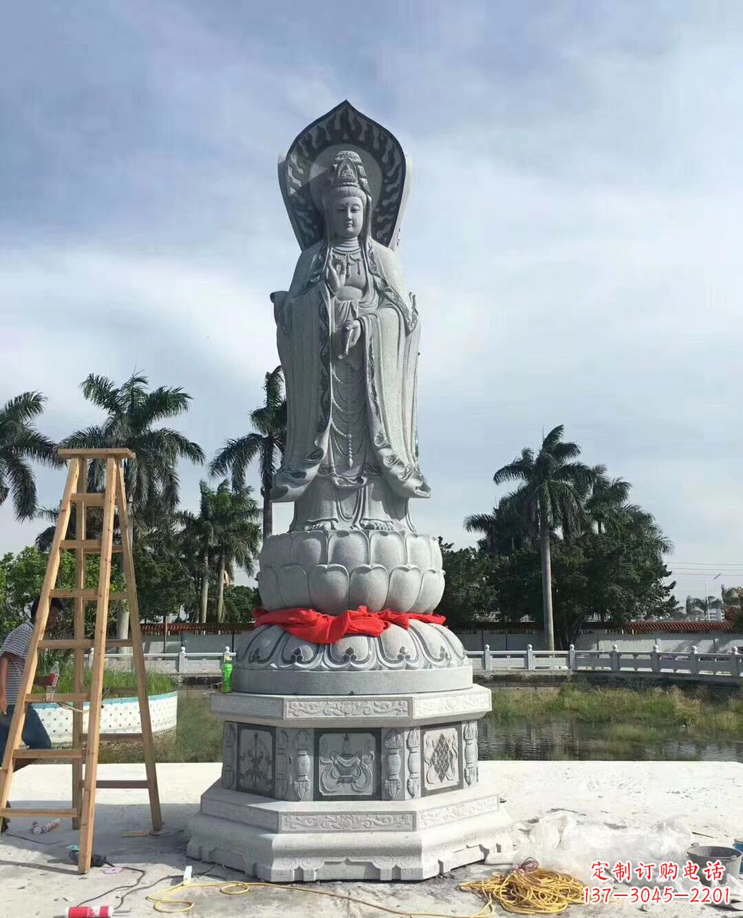 金华观音大型石雕摆件