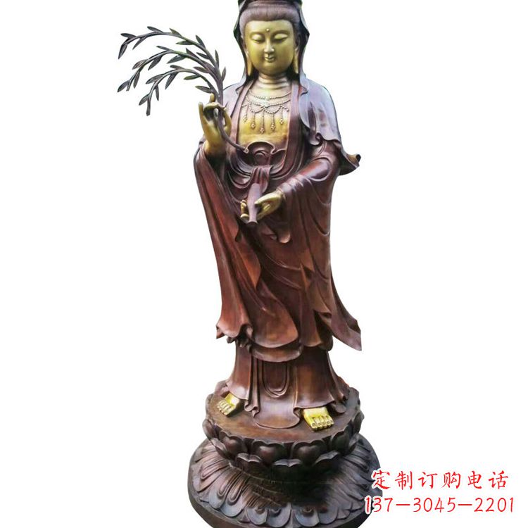 金华大型铜雕观音雕塑
