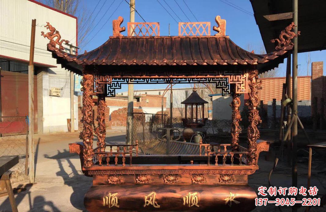 金华大型铜雕香炉